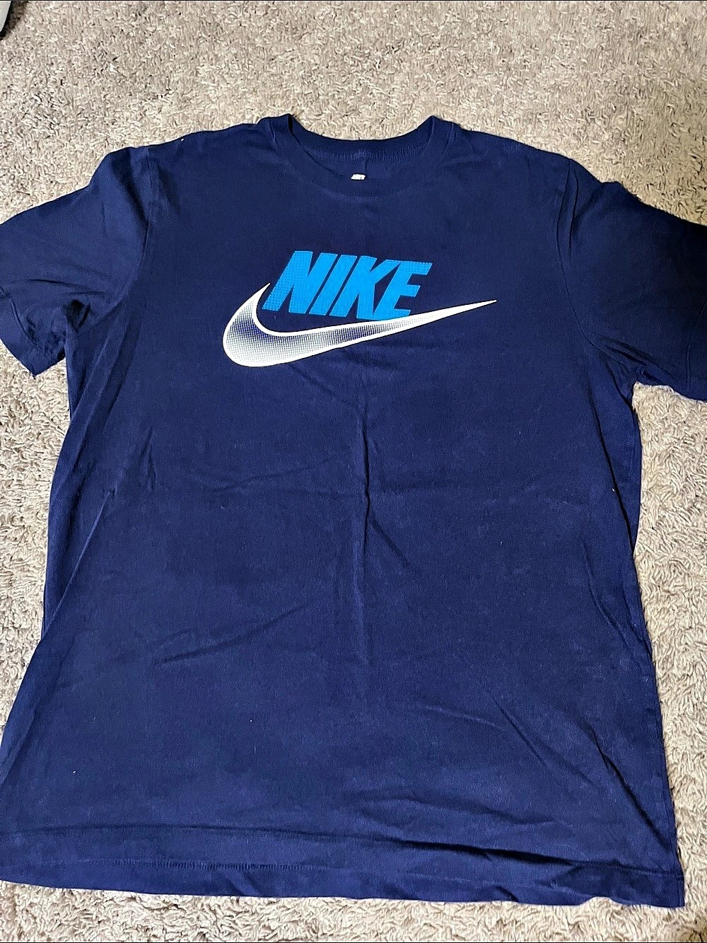 Nike The Nike Tee Futura Gradient Logo Graphic T-Shirt Blue